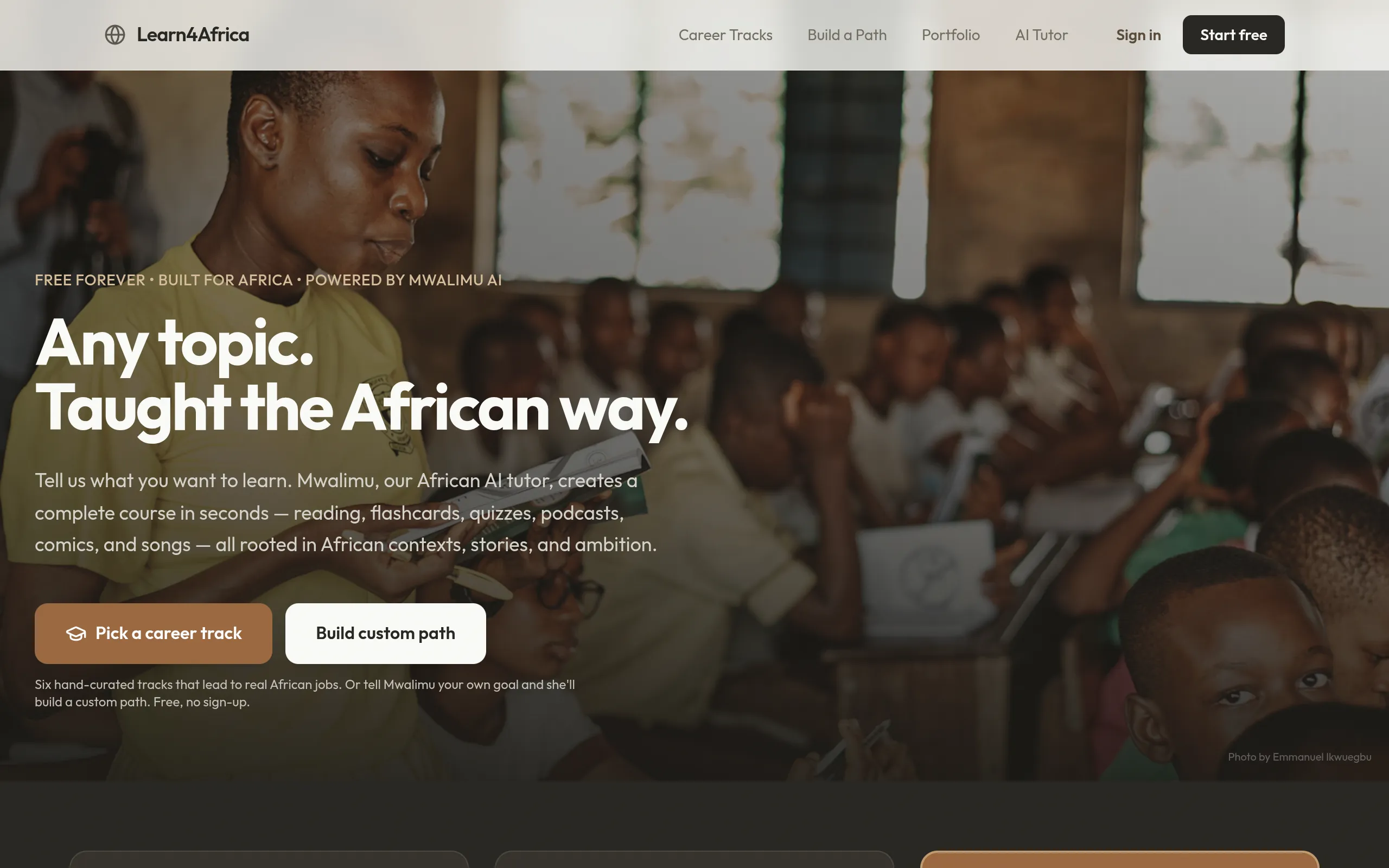 Learn4Africa — screenshot